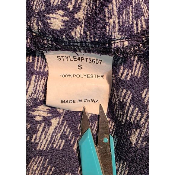 Papermoon Womens Blue‎ White Tank Top V-Neck Stitch Fix  Size S - Picture 4 of 5